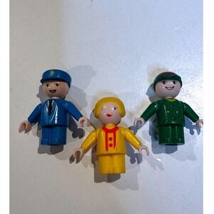 Vintage BRIO Wooden Train Figures Set Of 3 People Railway Accessories